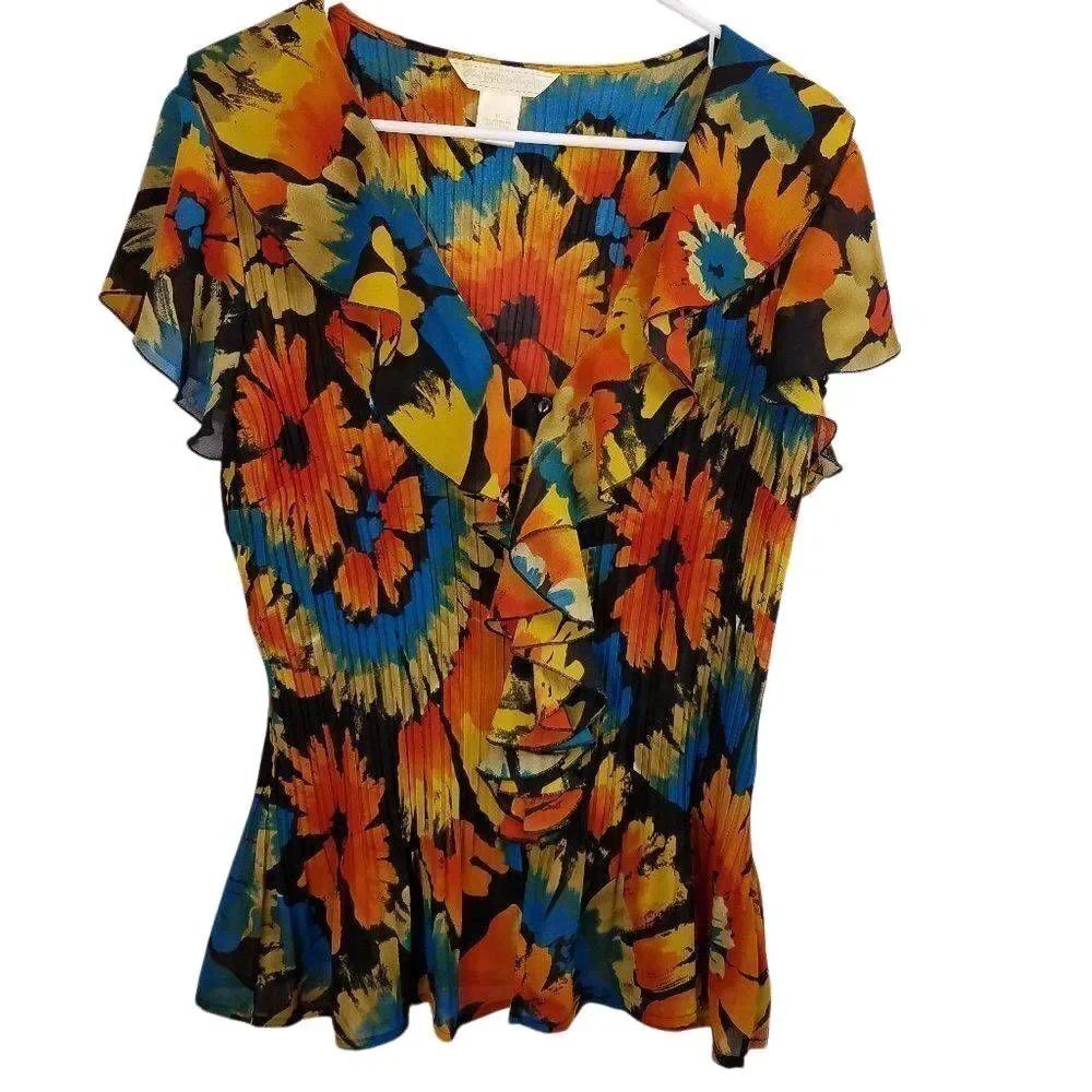 New York City design pleated shirt M